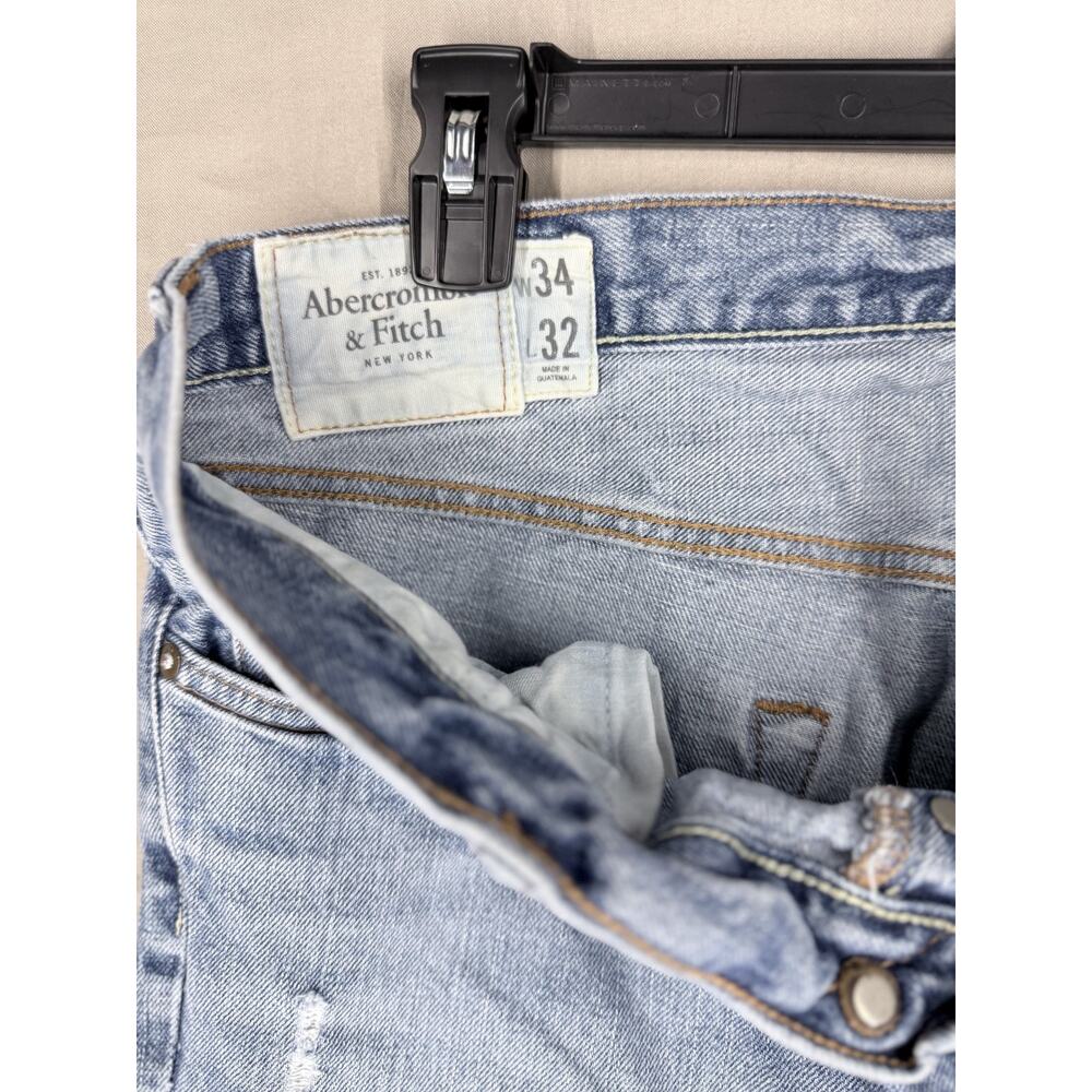 Abercrombie Fitch Jeans Men’s 34x32 Low Rise Slim Straight Distressed - Picture 2 of 12